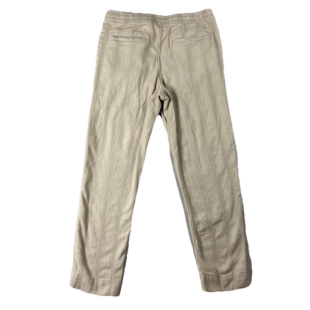 Abercrombie Fitch 100% Cotton Loose Fit Elastic Waist Pants Ivory Women's L Long - Picture 13 of 13